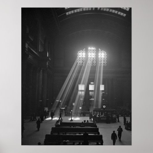 Union Station Waiting Room, 1943.  foto Poster (Voorkant)