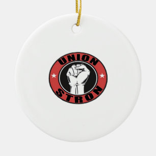 Union Strong American Flag Dag van de Arbeid Keramisch Ornament