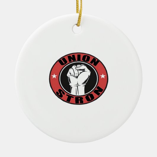 Union Strong American Flag Dag van de Arbeid Keramisch Ornament (Voorkant)