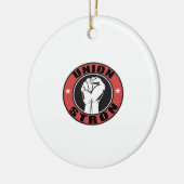Union Strong American Flag Dag van de Arbeid Keramisch Ornament (Links)