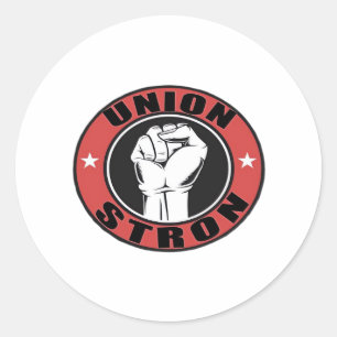 Union Strong American Flag Dag van de Arbeid Ronde Sticker