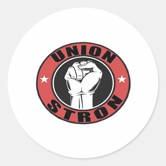 Union Strong American Flag Dag van de Arbeid Ronde Sticker (Voorkant)