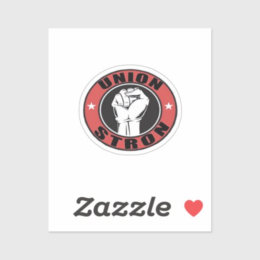 Union Strong American Flag Dag van de Arbeid Sticker (Vel)