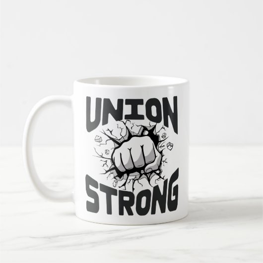 Union Strong - Dag van de Arbeid Geschoolde vakbon Koffiemok (Links)