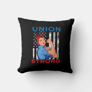 Union Strong - Dag van de Arbeid Geschoolde vakbon Kussen