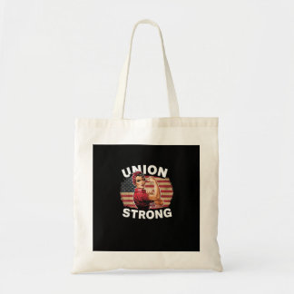 Union Strong - Dag van de Arbeid Messy Bun Vlag va Tote Bag