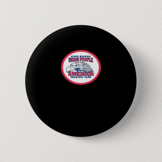 Union Strong Funny Meme Classic Ronde Button 5,7 Cm (Voorkant)