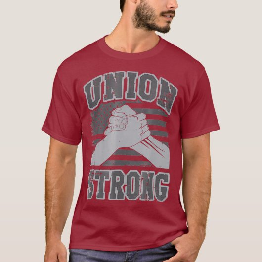 Union Strong Job Union Worker T-shirt (Voorkant)