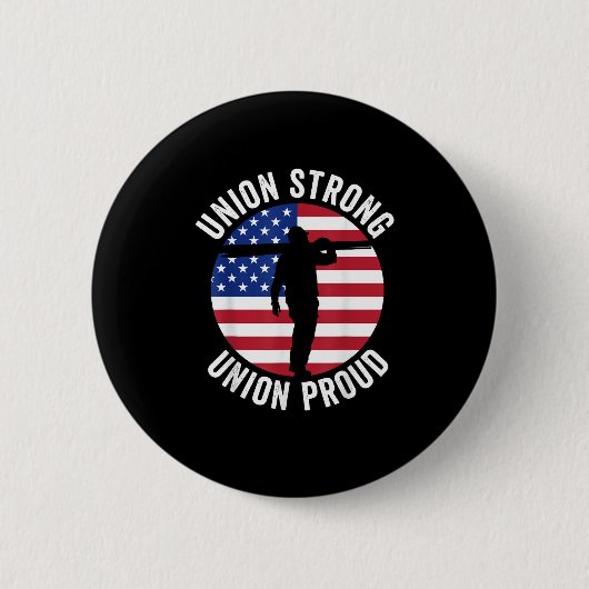 Union Strong Labor Day Trending Ronde Button 5,7 Cm (Voorkant)