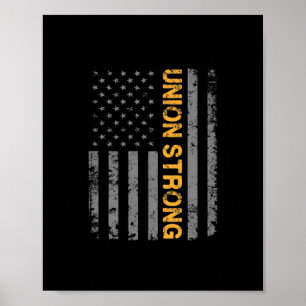 Union Strong met Amerikaanse vlag Classic Poster