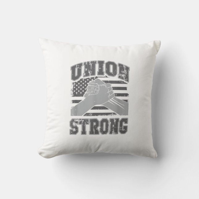 Union Strong - Union Worker - Dag van de arbeid Kussen (Voorkant)