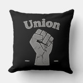 Union Strong Worker Fist Minimal Design Kussen (Voorkant)