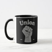Union Strong Worker Fist Minimal Design Mok (Links)