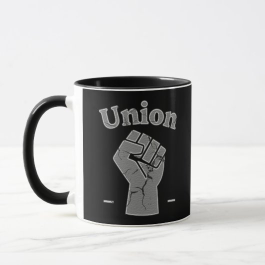 Union Strong Worker Fist Minimal Design Mok (Links)
