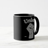 Union Strong Worker Fist Minimal Design Mok (Voorkant rechts)