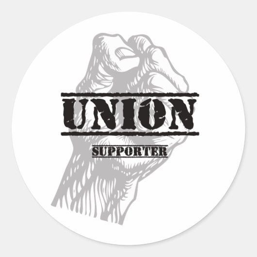 Union Thug Supporter Ronde Sticker (Voorkant)