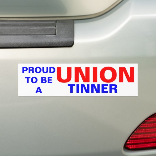 UNION TINNER BUMPERSTICKER (Op auto)