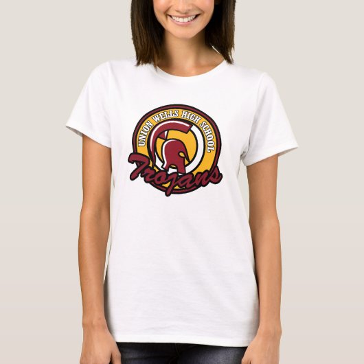 Union Wells High School Trojans T-shirt (Voorkant)