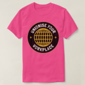 Unioniet uw werkplaatsunie t-shirt (Design voorkant)