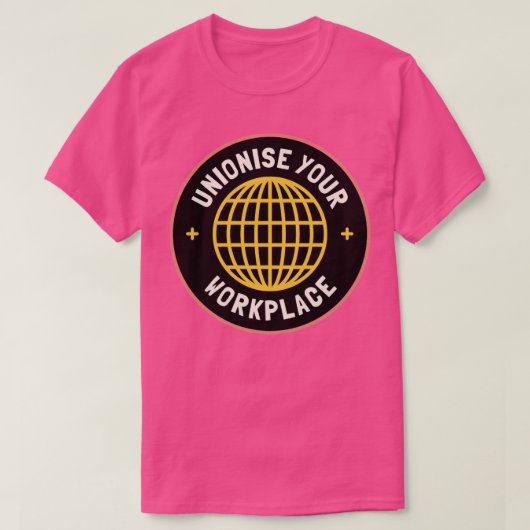 Unioniet uw werkplaatsunie t-shirt (Design voorkant)
