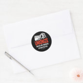 Unionize - United we Bargain, verdeeld over we Beg Ronde Sticker (Envelop)