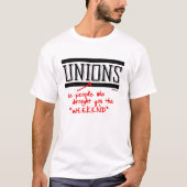 Unions - De mensen die je het weekend brachten T-shirt (Voorkant)