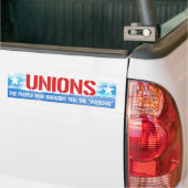 Unions - De mensen die je het weekend hebben gebra Bumpersticker (Op Truck)