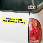 Unions gebouwd in de middenklasse bumpersticker (Op Truck)