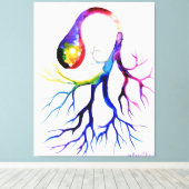 Unipolair neuron canvas afdruk (Insitu (Houten vloer))