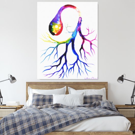 Unipolair neuron canvas afdruk (Insitu (Slaapkamer))