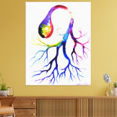 Unipolair neuron canvas afdruk (Insitu (Woonkamer))