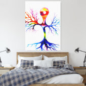 Unipolair neuron canvas afdruk (Insitu (Slaapkamer))