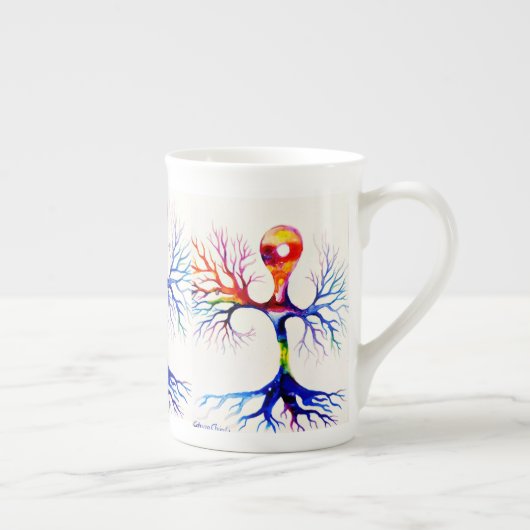 Unipolar neuron  porselein kop (Rechts)