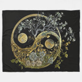 Uniqie Intricate Modern Design Yin en Yang Fleece Deken (Voorkant (Horizontaal))