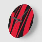 Unique Abstract Black Red Contemporary Art Wall Ronde Klok (Hoek)