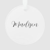 Unique Acrylic Circle Ornament Featuring Your Name (achterkant)