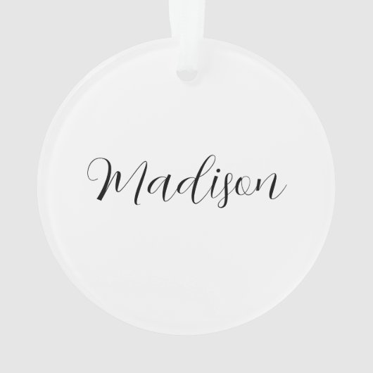Unique Acrylic Circle Ornament Featuring Your Name (achterkant)