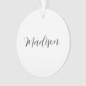 Unique Acrylic Circle Ornament Featuring Your Name (voorkant)