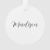Unique Acrylic Circle Ornament Featuring Your Name (voorkant)
