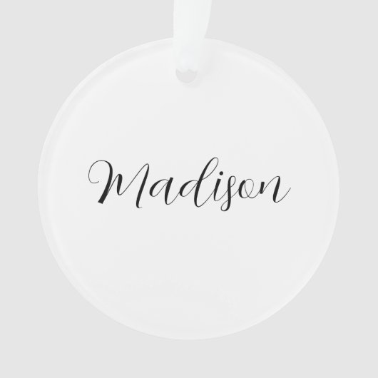 Unique Acrylic Circle Ornament Featuring Your Name (voorkant)