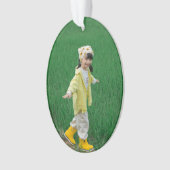 Unique Acrylic Oval Ornament Featuring Your Image (voorkant)