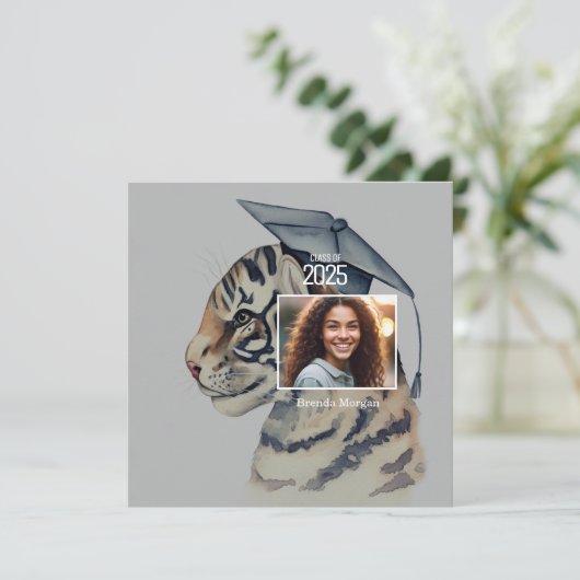 Unique Afstuderen Announcement Kaart (Staand voorkant)