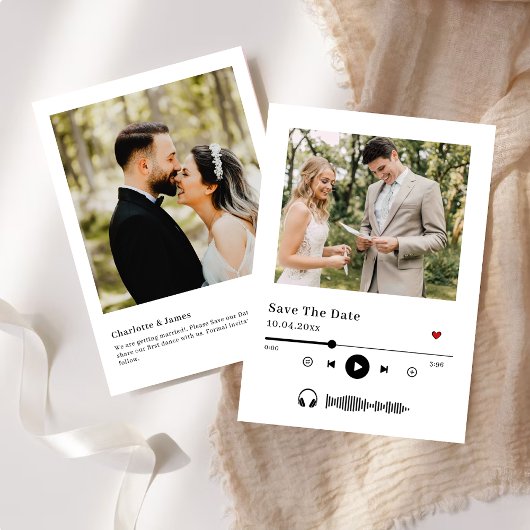 Unique Album Hoesje Music Minimal Save the Date