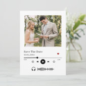 Unique Album Hoesje Music Minimal Save the Date (Staand voorkant)