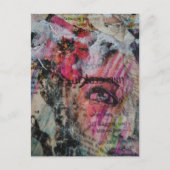 Unique and colorful abstract face mixed media briefkaart (Voorkant)