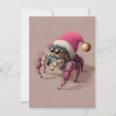Unique and Unusual Christmas Cards jumping spider Feestdagenkaart (Voorkant)