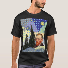 Unique Artistic Design Modern Starry Night  T-shirt