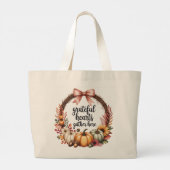 Unique autumn themed grote tote bag (Achterkant)