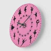 Unique Ballerina Silhouettes Themed Large Clock Grote Klok (Hoek)