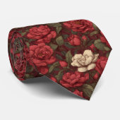 Unique Best Gifts For Men Gardenias Flower Stropdas (Opgerold)